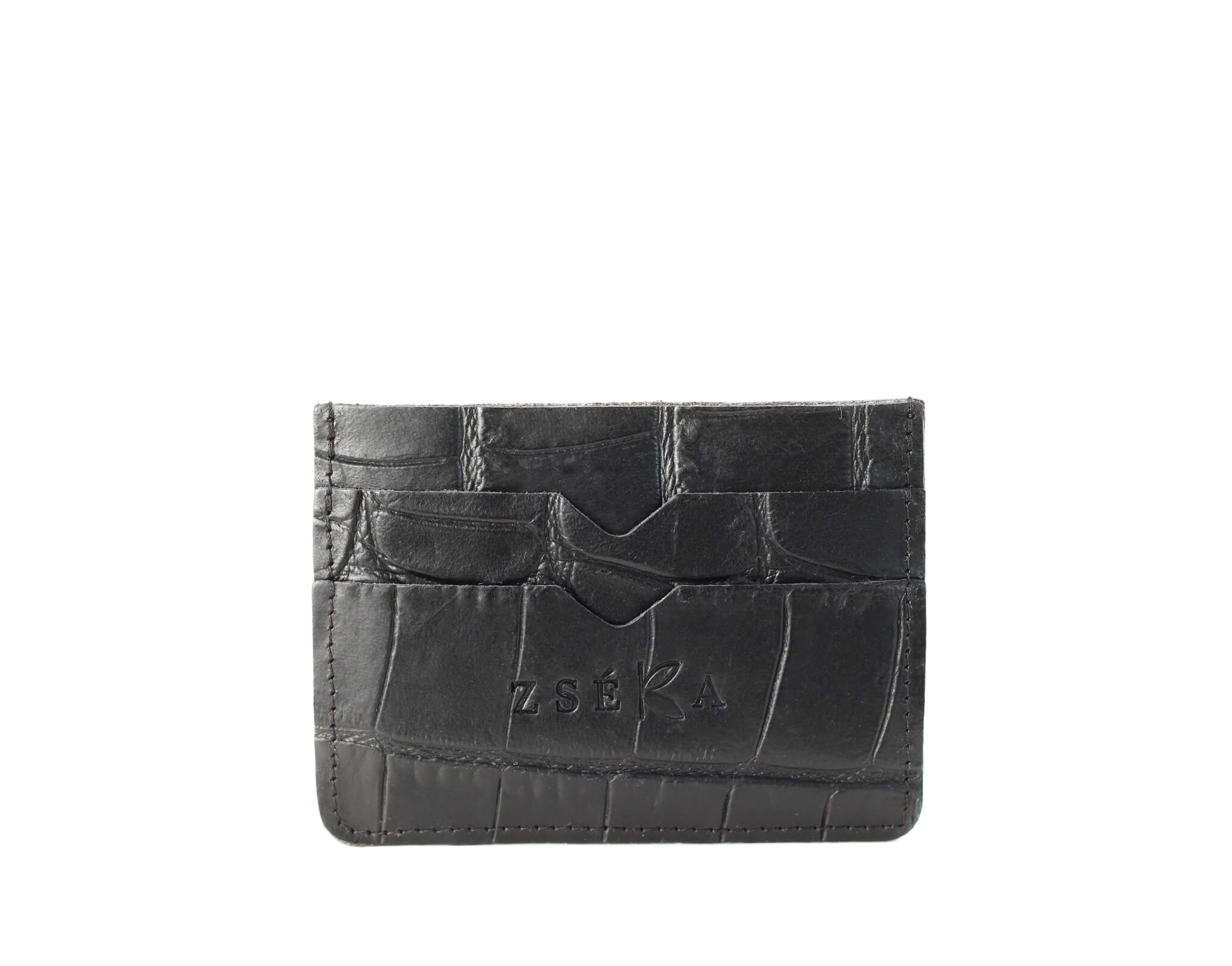Zséka Leather goods kártyatartó- fekete-kroki2 Zséka Leather goods kártyatartó- fekete-kroki2