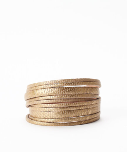 Zséka leather goods - karkötő - halvány bronz
