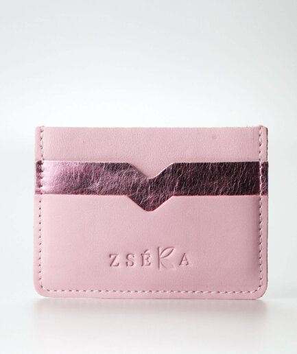 Zseka Leather goods-kártyatartó-rózsaszín, csillogós
